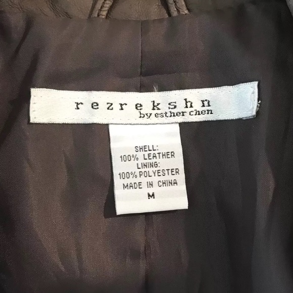 Victoria’s Secret REZREKSHN Esther Chen Leather Bomber jacket Coat Motorcycle - Picture 8 of 8